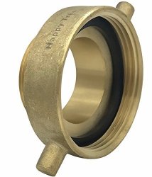 Happy Tree Brass Fire Hydrant Adapter With Pin Lug Brass Fire Equipment 2-1 2" Nst Nh Female X 2" Npt Male