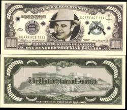 Al Capone Gangster Million Dollar Bill