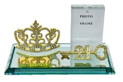 Diament Queens Crown With 21ST Birthday Key