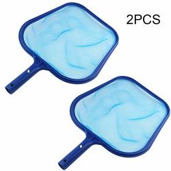 Acronde 2PCS Swimming Pool Leaf Skimmer Net Swimming Pool Cleaner Supplies And Accessories Leaf Rake Mesh