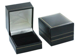 Black Leatherette Ring Box