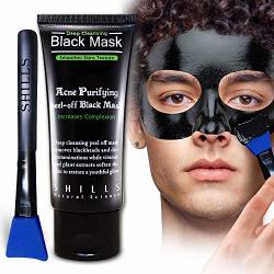 Shills Black Mask For Men Black Mask Purifying Peel Off Mask Charcoal Mask Blackhead Removal Mask Peel Off Face Mask Charcoal Face Mask And