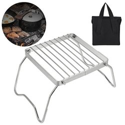 Leyeet Charcoal Grills Bbq Stainless Steel Barbecue Grill Anti-rust Foldable Portable Charcoal Rack Grill Tool For Outdoor Picnic Patio Backyard Camping Cooking