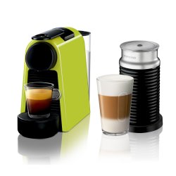 Essenza Bundle 1450W MINI Automatic Espresso Machine With Aeroccino Milk Frother Pyramid Lime Green