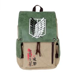 Anime Canvas And Leather Large Backpack 20L