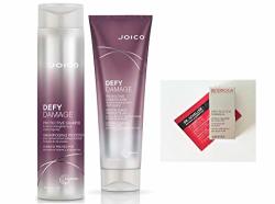 Joico Defy Damage Protective Shampoo 10.1 Oz And Conditioner 8.5 Oz Duo +2 Free Samples