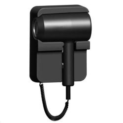 Grade Wall Mount Hair Dryer With Stand Rack Professional Fast Drying-black