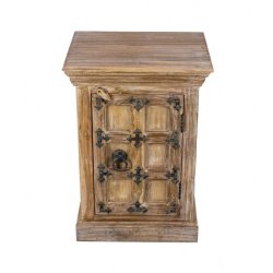 Natural Wooden Tali Bedside Pedestal Sotran Dekorativ