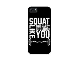 Iphone 4 IPHONE 4S - Hard Plastic Case -squat Like Tom Hardy Is Behind You - Squat - Gym - Iphone Work Out Case
