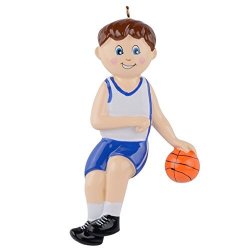Personalized Sports Ornament Christmas Decor Basketball Boy