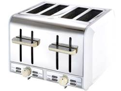 Russell Hobbs RHWWT01 White And Wood 4 Slice Toaster - 858423