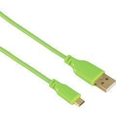 Hama USB Cable Micro Chargingflxi Slim Gold Plated 0.75M In Green
