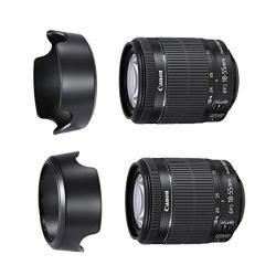 CamDesign EW-54 Dedicated Reversible Lens Hood For The Canon Ef-m 18-55MM F 3.5-5.6 Is Stm Lens Rep