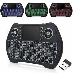 Backlit 2.4G Wireless Touchpad MINI Keyboard With Touchpad Mouse Combo Multimedia Game Keyboard For Android Tv Box PC Pad Game Box