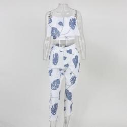 Fuedage Sexy Floral Clothing Set - White S
