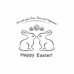 WINNER666 Cute Happy Easter Rabbit Eggs Vinyl Decal Art Wall Sticker Diy Baby Room Decor For Kids Boy Girl A