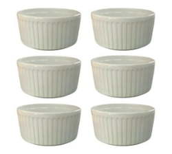 6 Piece Ramekin 12X5CM White Porcelain Basics