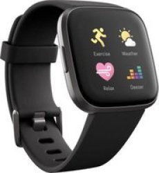Fitbit Versa 2 Smartwatch in Black & Carbon