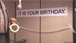 It Is Your Birthday. Birthday Banner From The Office Tv Show Party Banner 1X6FT High Quality