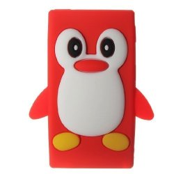 Tsmine Apple Ipod Nano 7TH Generation Penguin Cartoon Case - Cute 3D Penguin Soft Silicone Back Washable Cover Case Protective Skin For Ipod Nano