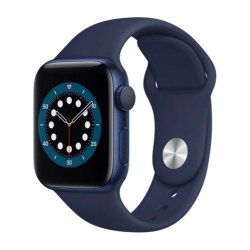 Apple Watch Series 6 44MM Blue Aluminium With Deep Navy Sports Band Gps - Pre Owned 3 Month Warranty