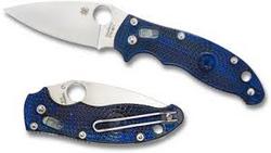 Spyderco C101PBL2 Manix 2 Plain Edge Knife in Translucent Blue
