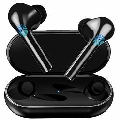 True Wireless Earbuds Bluetooth 5.0 Headphones Touch Control Waterproof MINI In-ear Earphones With MIC Charging Case Noise Cancelling Headsets Compatible With Android Ios Iphone Samsung Black