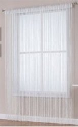 String Curtains White With Silver Specks Pack Of 2