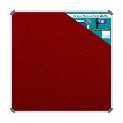 Info Board Aluminium Frame - 900 900MM - Burgandy