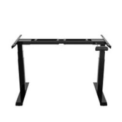 Height Adjustable Standing Office Desk Frame With Dual Motor Black