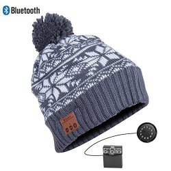 Zibaar Bluetooth Beanie Bluetooth Hat Bluetooth Beanie Hat Wireless Headphone Beanie Hat Beanie Headset With Removable Bluetooth V4.1 Stereo Bluetooth Headphone Hands Free Talking