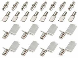 Axesickle 60 Pcs Shelf Bracket Pegs Stainless Steel Shelf Pins Support Shelf Peg Pin Supports 3 Styles Nickel Plated.