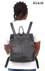 King Kong Leather 2 in 1 Backpack & Regular Shopper in Black