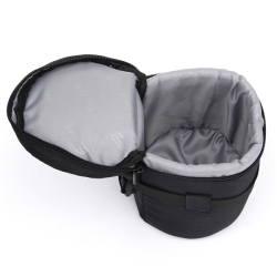 10.5x16cm Camera Lens Protector Pouch Casebag With Belt