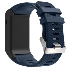 Anboo Fashion Sports Silicone Watch Replacement Bracelet Strap Band For Garmin Vivoactive Hr Dark Blue
