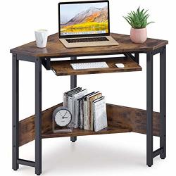 small desk with keyboard