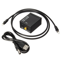 Digital Optical Coax Coaxial Toslink To Analog Audio Converter Adapter Rca L r Free Shipping