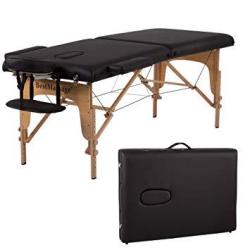 Massage Table Massage Bed Spa Bed 84" Pu Portable Massage Bed 2 Fold Heigh Adjustable Massage Table Bed W free Carry Case Facial Cradle Salon Tattoo Bed