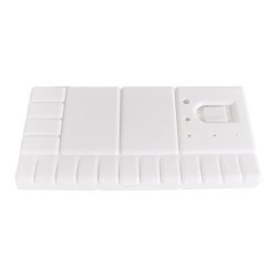 MEEDEN Paint Palette- Ellipse Artist Peel-Off Palette, Plastic Paint Tray  Palette with a Thumb Hole, 13 Wells