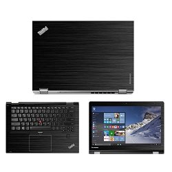 Black Brushed Aluminum Skin Decal Wrap Skin Case For Lenovo Yoga 460 14" Touch Screen Laptop