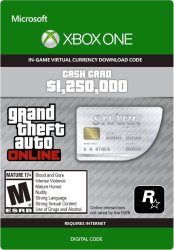 Grand Theft Auto Online: 1 250 000 Great White Shark Cash Card Xbox Live Key South Africa