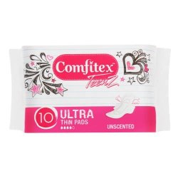 Comfitex Teenz Ultra Pads Unscented 10 Pads