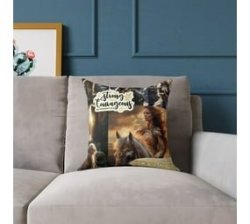 Be Strong & Courageous Throw Pillow 35X35CM