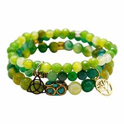 Chavez For Charity Colors For Causes Stretch Beaded Bracelets With Charms Life In Green
