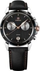 Lewy 6 Swiss Chronograph Men's Watch - Black