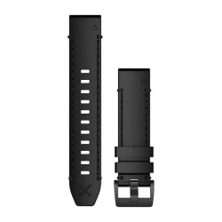 Garmin Quickfit 22 Watch Straps - Genuine Horween Leather Strap Black