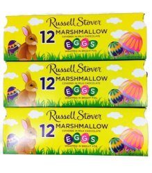Russell Stover Marshmallow Egg Crate 9 Oz Crate 12 Easter Eggs Pack Of 3 Crates