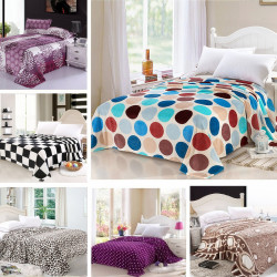 Multi-functional 7 Styles Flannel Bedding Blanket Soft Warm Flat Quilt