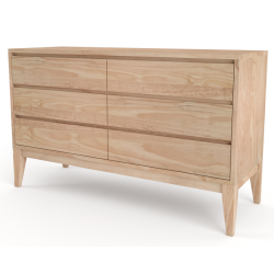 Laila Chest Of 6 Drawers - Pine In Chestnut Finish