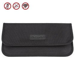Bag Faraday Wisdompro Rfid Signal Blocking Shielding Pouch Wallet Case For Cell Phone Privacy Protection And Car Key Fob Black